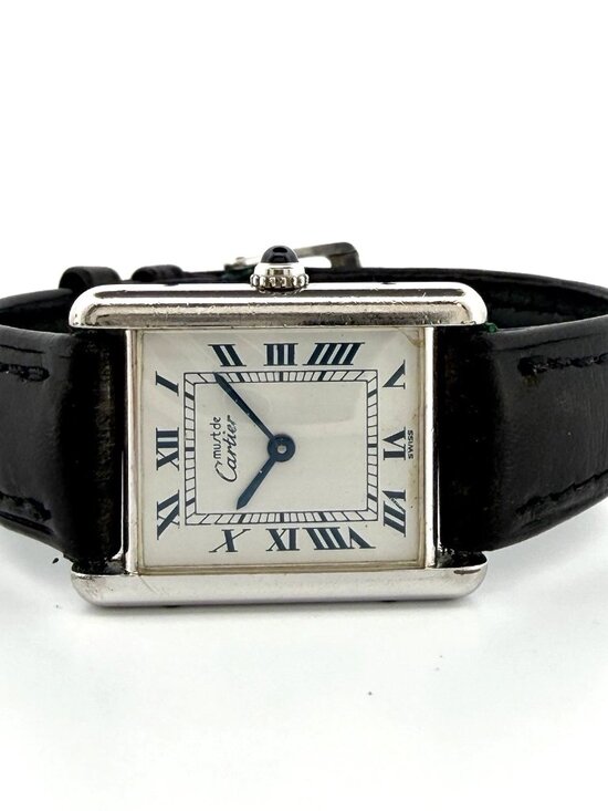 Cartier Must Tank Vermeil Quartz Watch Sterling Silver Large Model Vintage 1990s